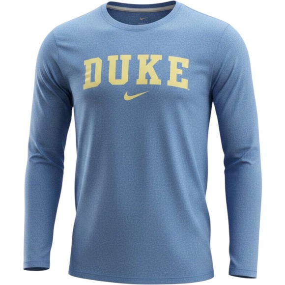 Nike Other - Nike Duke Blue Devils Long Sleeve T-Shirt Mens XL Blue Heathered Athletic Cut